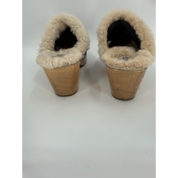 UGG Black Patent Leather Kiltie Clog With Detatchable Fringe Size 7 Rare - Picture 13 of 15